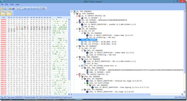 ASN.1 Editor - Data Hex Viewer