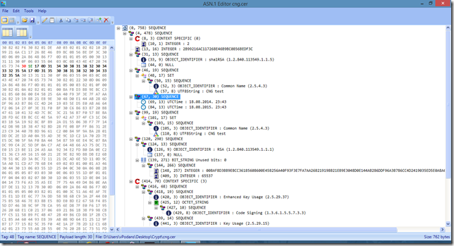 ASN.1 Editor - Data Hex Viewer