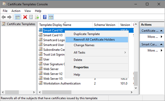 Manually Forcing Certificate Re-Enrollment