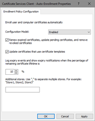 Configuring Autoenrollment policy in GPO