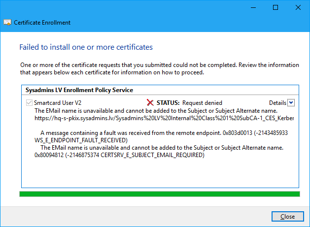 Install certs. Certificate of Enrollment. Как установить Cert_install_v2. Certificate of Enrollment submission. Enter Enrollment Policy Server uri.