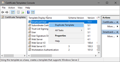 Creating a New Template for Autoenrollment of a Smart Card