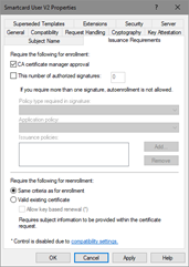 Setting the Requirement for Certificate Manager Approval