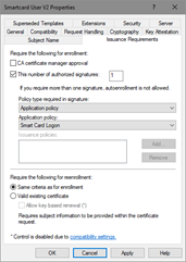 Setting the Number of Authorized Signatures