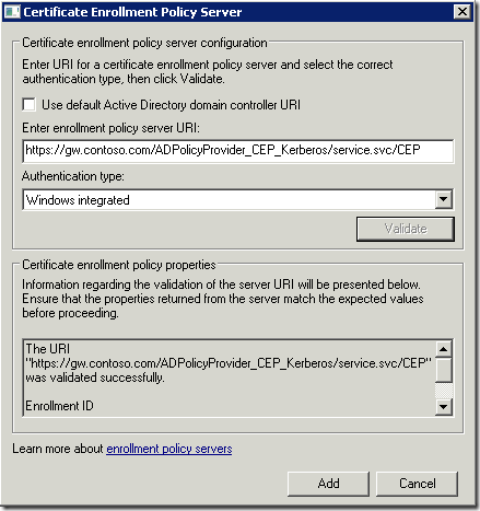 CEP URL validation