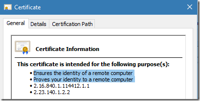 valid usages for leaf certificate in constrained mode