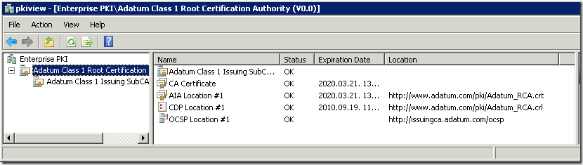 Reviewing CA installation results