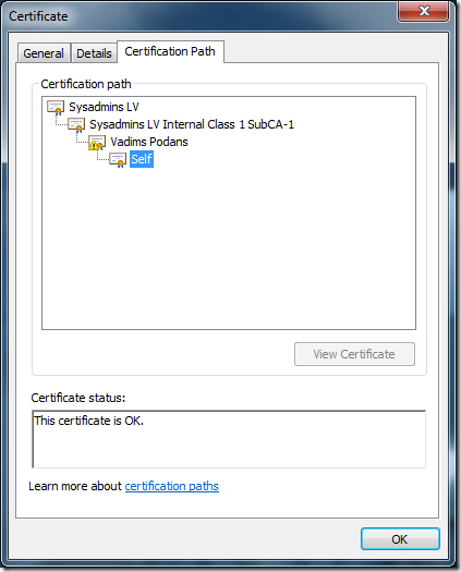 This certificate is not valid for the selected purpose #2