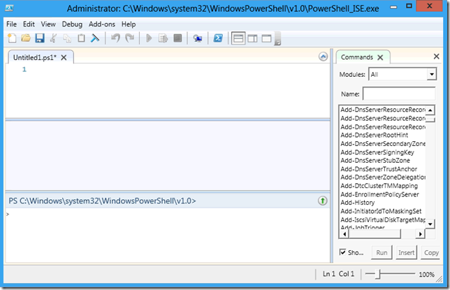 PowerShell ISE general look