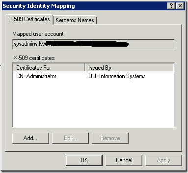 Security Identity Mapping